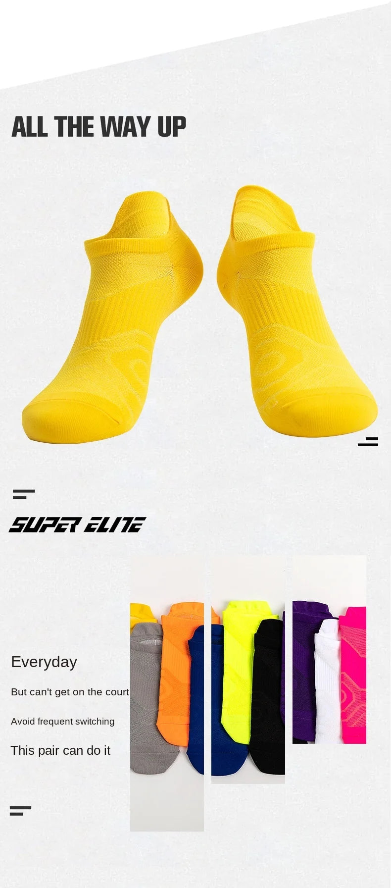 Men Women Running Socks Basketball Breathable Anti Slip