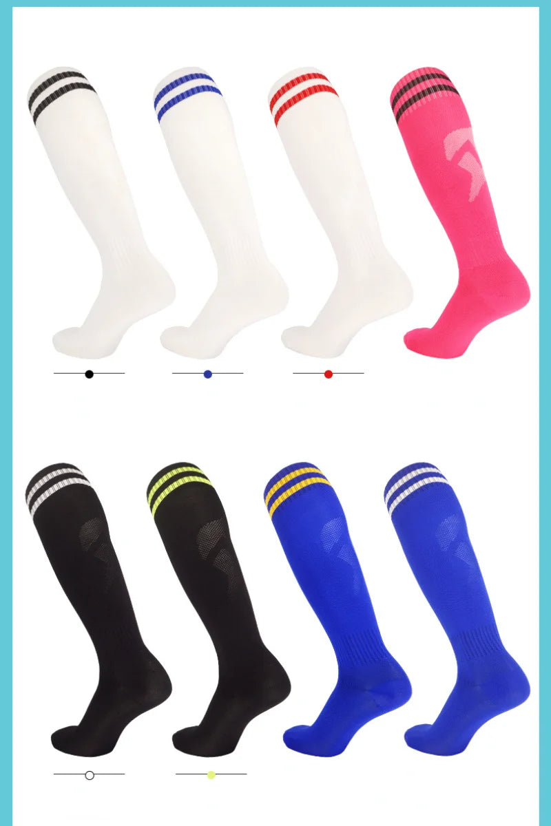 Children adult Football Sports Socks Long Knee