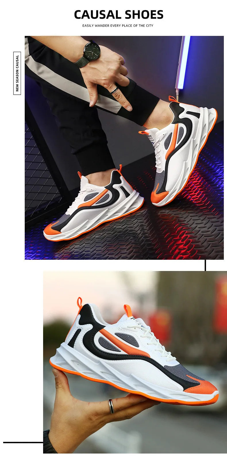 2024 Cloth Breathable Thick-soled Casual Sports Shoes
