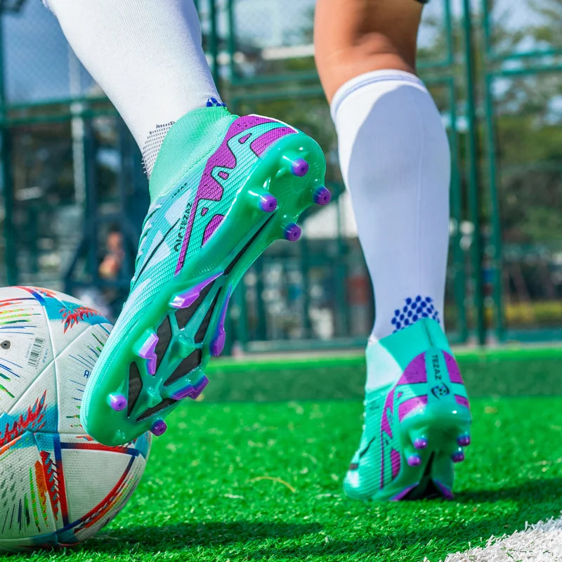 Men's Soccer Shoes Women TF/FG Football Non-Slip Cleats
