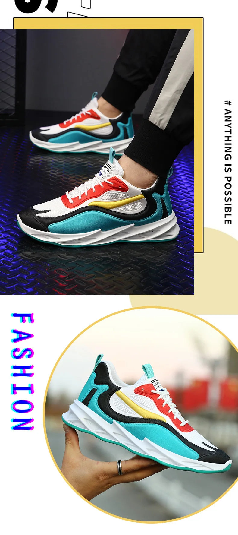2024 Cloth Breathable Thick-soled Casual Sports Shoes