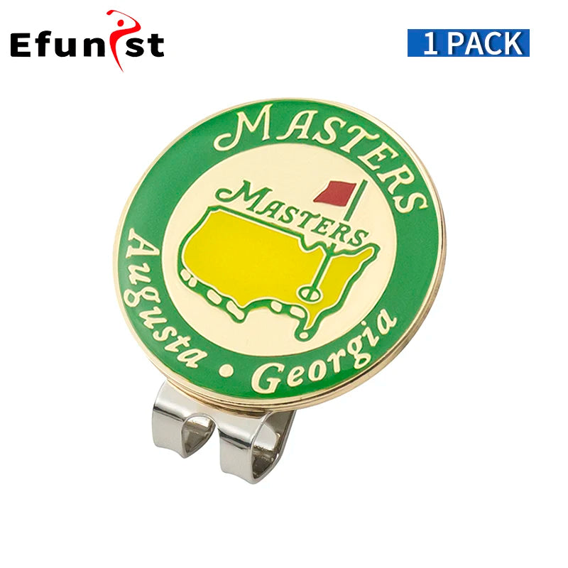 1Pcs Golf Ball Marker Golf Cap Clips With Magnet Mark Golf Ball Position Removable Metal Various Styles Men Women Drop Ship