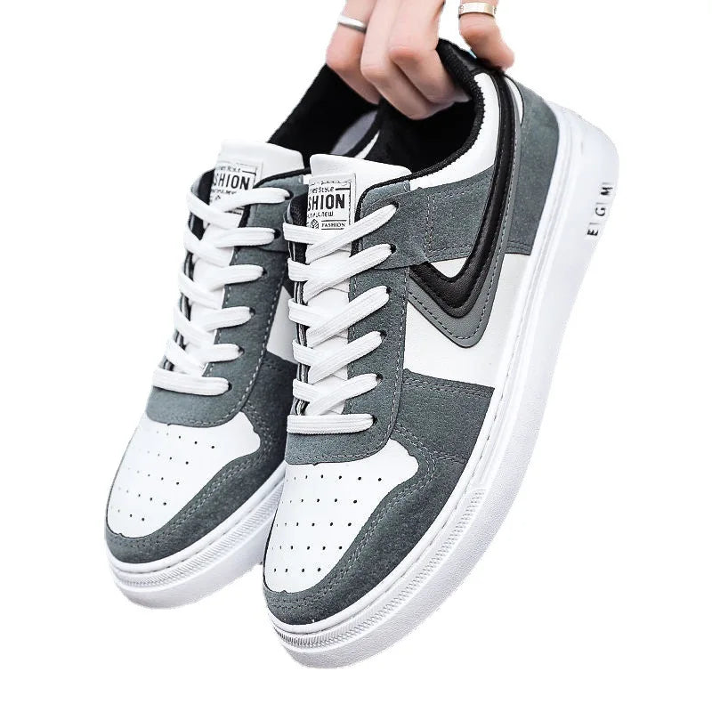 2024 New Men's Fashion Casual Color Blocking Lace Up