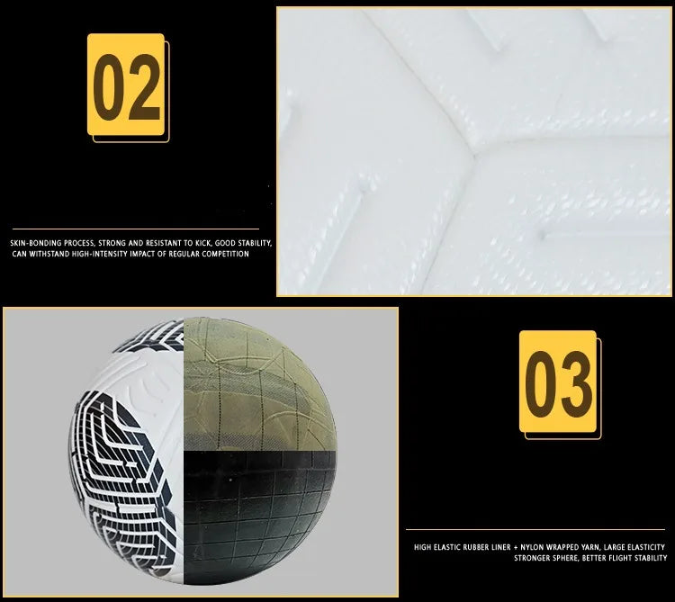 Size 5 League Match Soccer Ball PU Wear-resistant Waterproof Football Adults Training Match Ball Professional Sports Gear