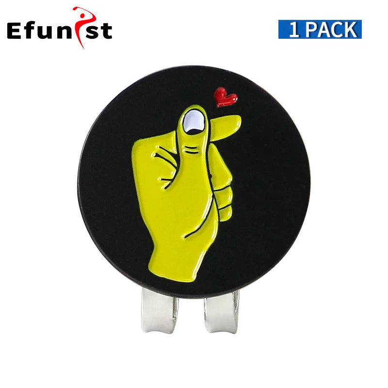 1Pcs Golf Ball Marker Golf Cap Clips With Magnet Mark Golf Ball Position Removable Metal Various Styles Men Women Drop Ship
