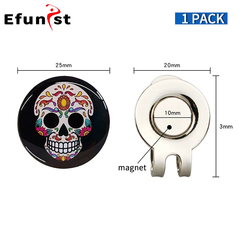 1Pcs Golf Ball Marker Golf Cap Clips With Magnet Mark Golf Ball Position Removable Metal Various Styles Men Women Drop Ship