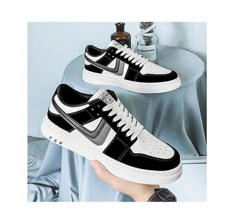 2024 New Men's Fashion Casual Color Blocking Lace Up