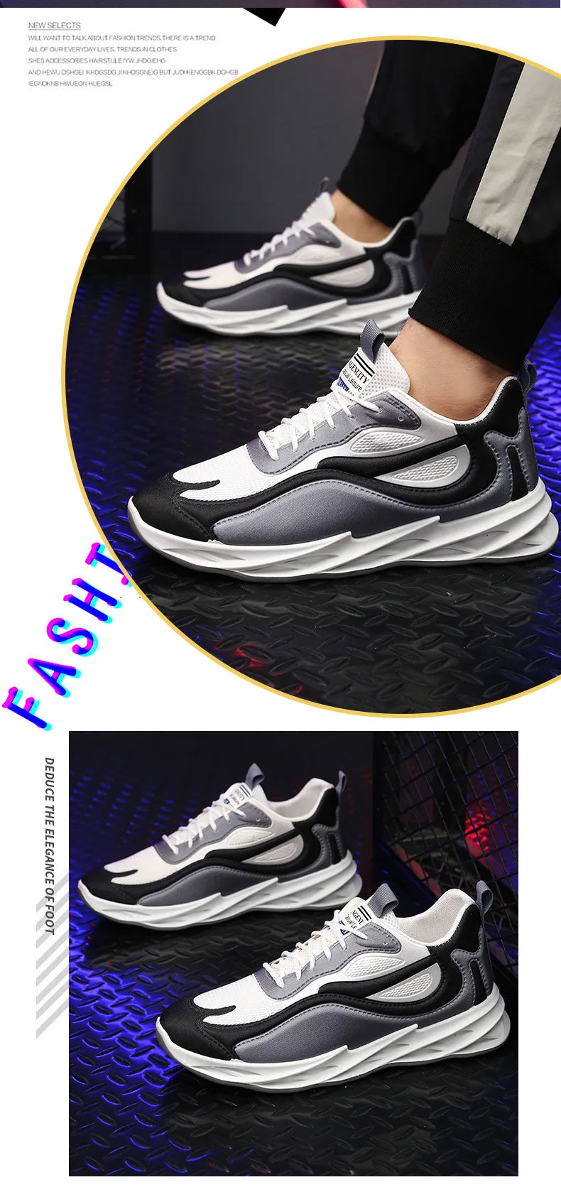 2024 Cloth Breathable Thick-soled Casual Sports Shoes