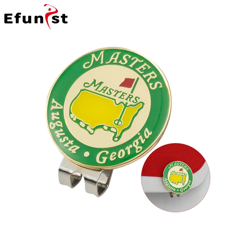 1Pcs Golf Ball Marker Golf Cap Clips With Magnet Mark Golf Ball Position Removable Metal Various Styles Men Women Drop Ship