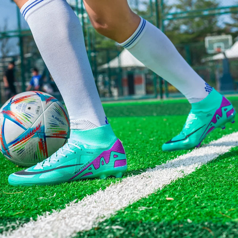 Men's Soccer Shoes Women TF/FG Football Non-Slip Cleats