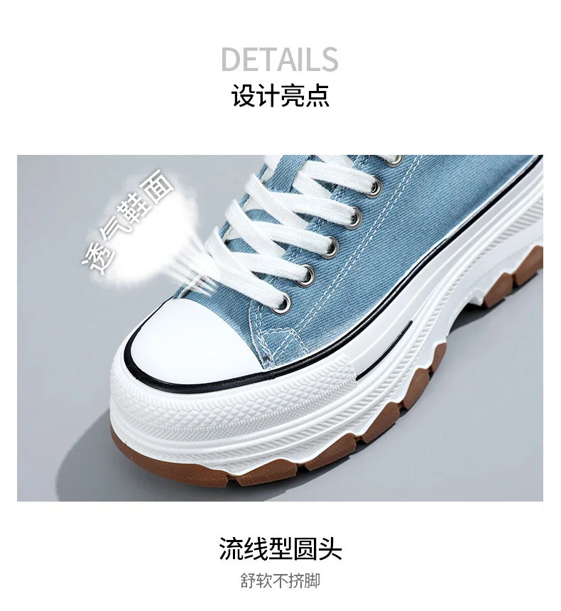 Canvas Women Casual Sports Running Thick Soles