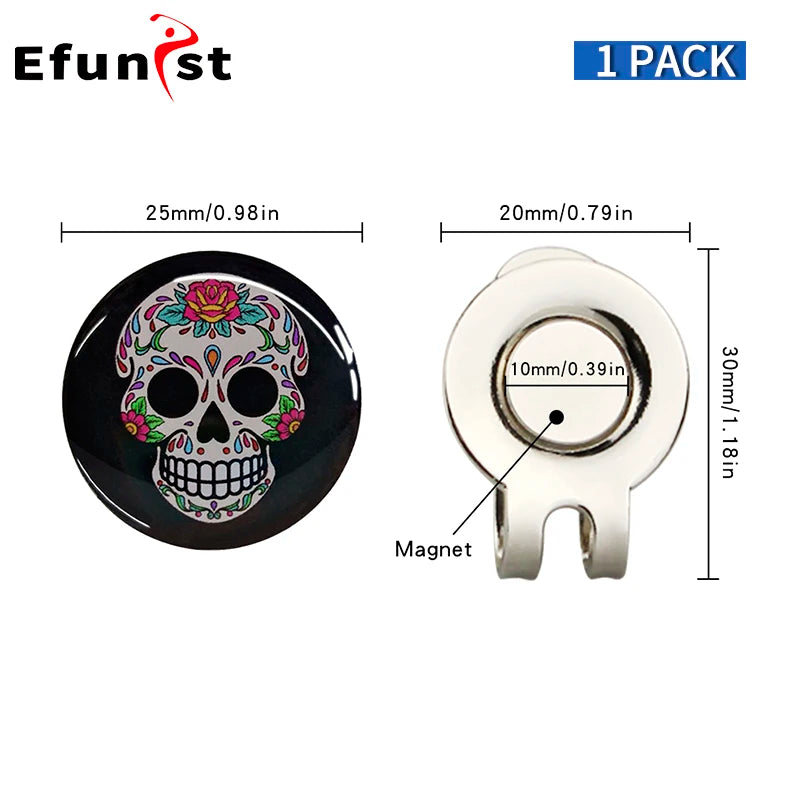 1Pcs Golf Ball Marker Golf Cap Clips With Magnet Mark Golf Ball Position Removable Metal Various Styles Men Women Drop Ship