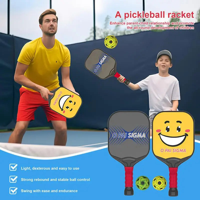Pickle Ball Paddle 2pcs Portable Pickleball Set