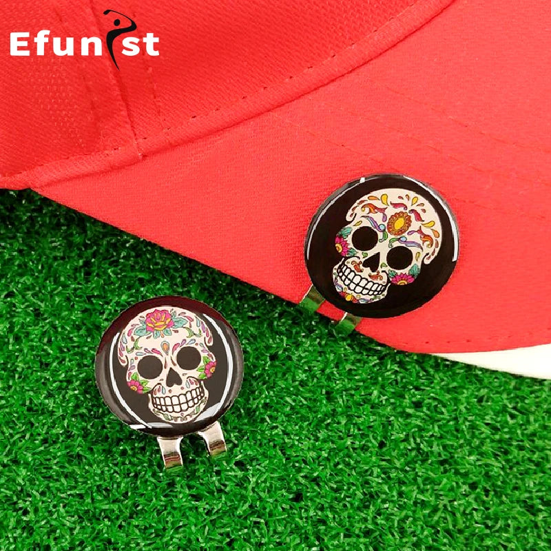 1Pcs Golf Ball Marker Golf Cap Clips With Magnet Mark Golf Ball Position Removable Metal Various Styles Men Women Drop Ship
