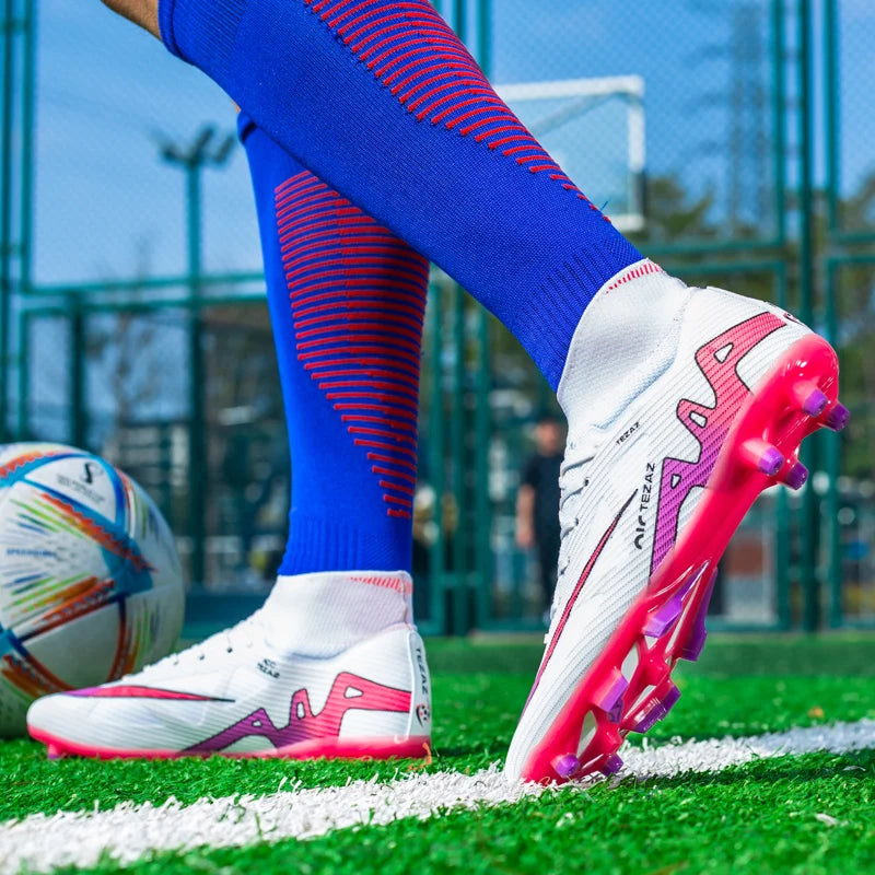 Men's Soccer Shoes Women TF/FG Football Non-Slip Cleats