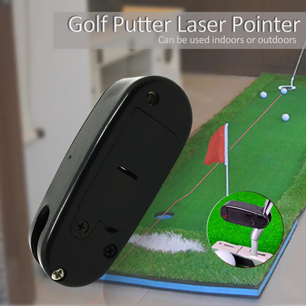 Mini Black Golf Putter Laser Pointer Putting Training Aim Line Corrector