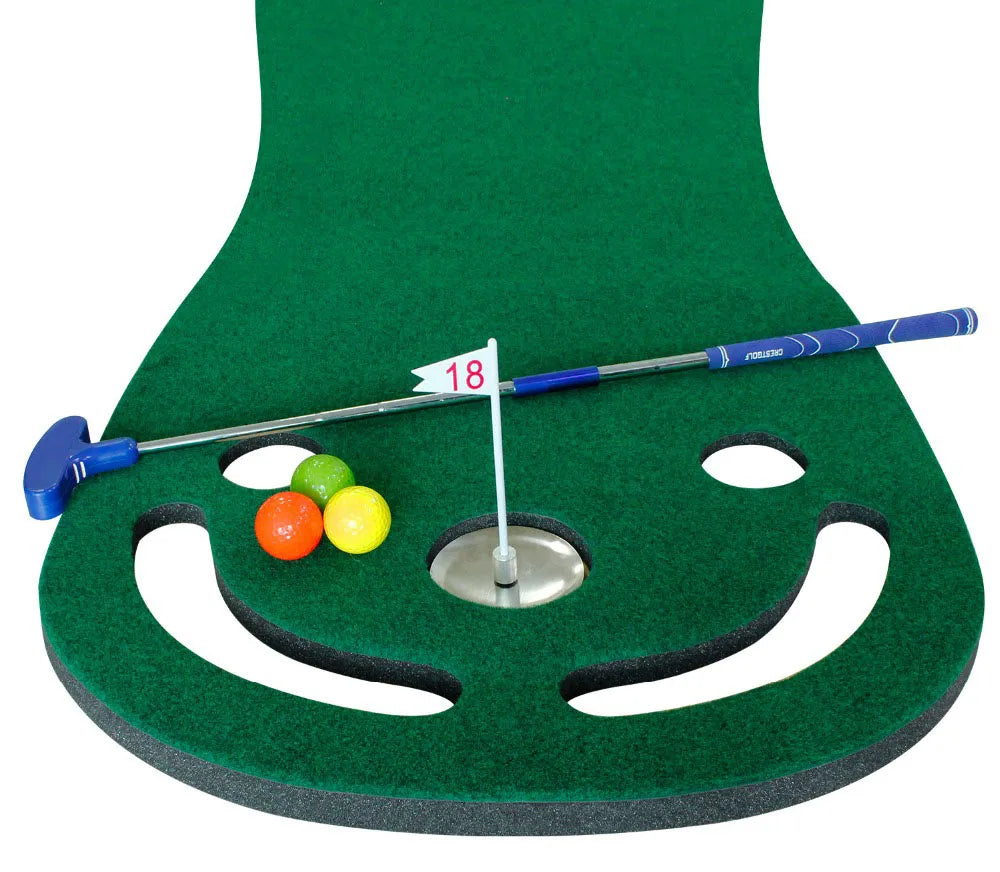 Putting Green Mats Set for Golf Putting Use Included 1 Putter & 3 Balls