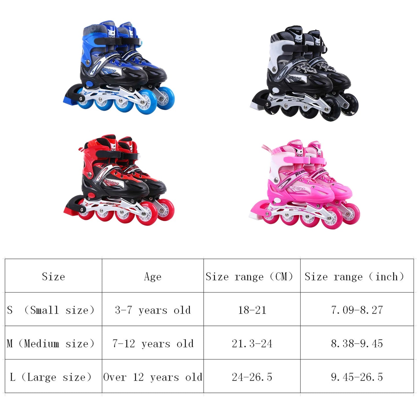 Speed Skates Shoes Hockey Roller Skates Light Up Wheels