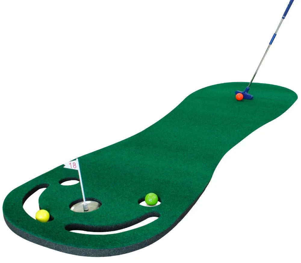 Putting Green Mats Set for Golf Putting Use Included 1 Putter & 3 Balls