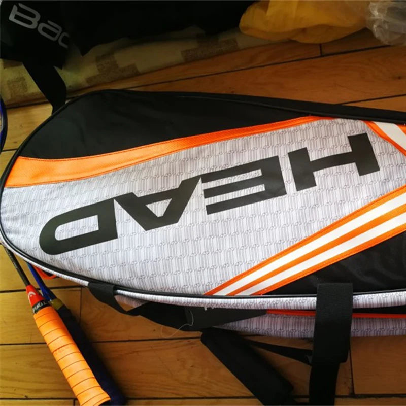 Tennis Rackets Bag Large Capacity 3-6 Pieces Tennis Badminton Gym bag Separated Shoes Bag