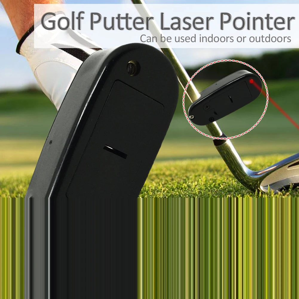 Mini Black Golf Putter Laser Pointer Putting Training Aim Line Corrector