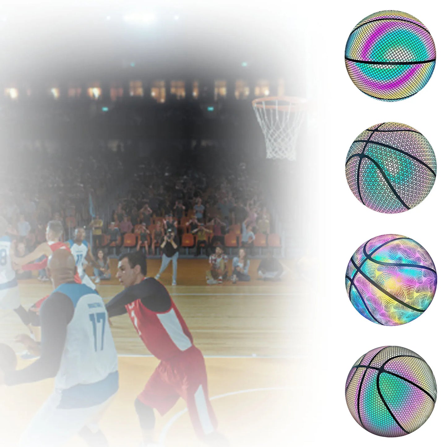 Luminous Basketball Reflective Lighted PU Wear-Resistant Glowing