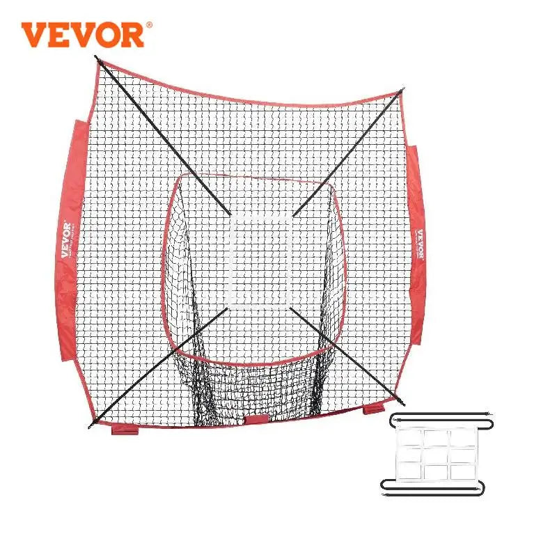 VEVOR 7x7 ft Baseball Softball Practice Net Hitting Catching Pitching Baseball Training Aids