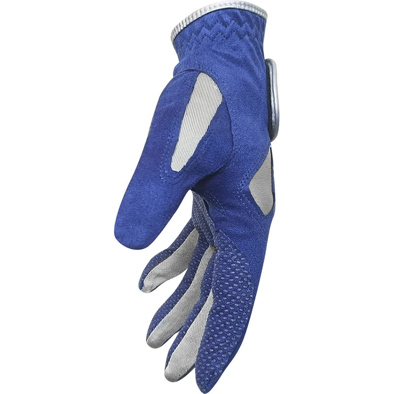 Men's Golf Glove One Pc Pair 2 Color Cool Comfortable Blue White left right hand