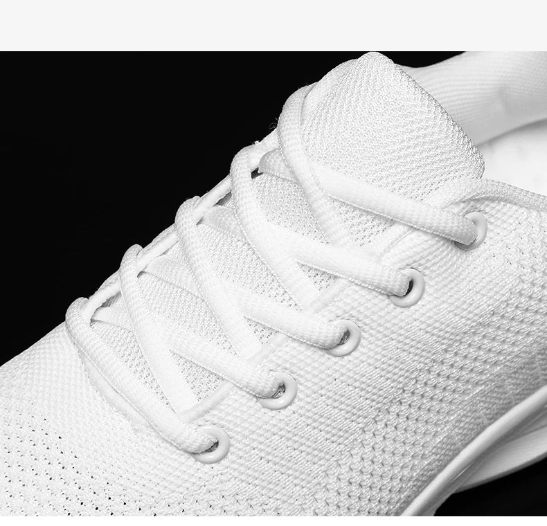 New Men's Shoes Breathable Casual Sneakers Summer White Running Shoes Lightweight Soft Sports Shoe for Male Large Size 35-45