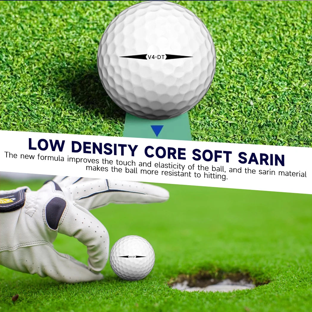 Caiton Pro Golf Balls - 4 Layers, DuPont Surlyn, Adds 30 Yards, Tournament Performance, Great Feel (12/6/3 Pack)