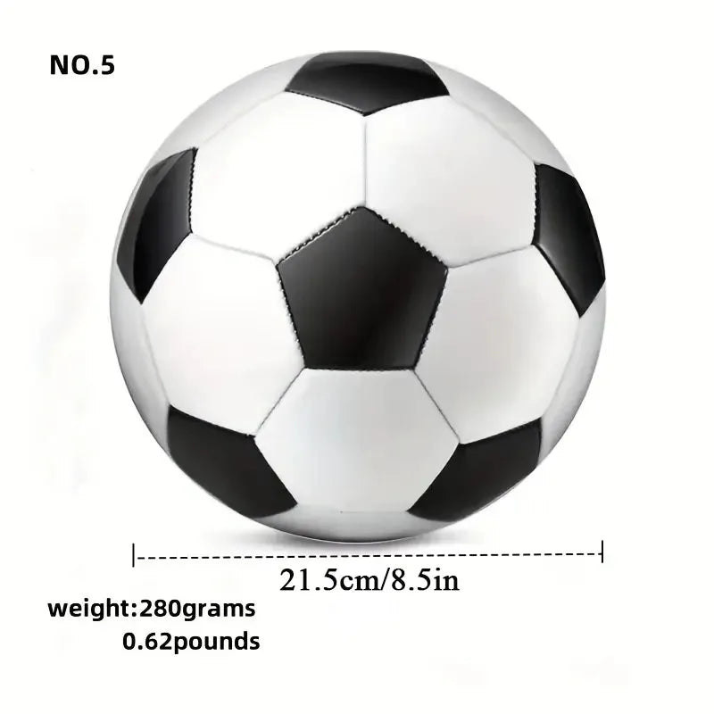 Size 5 Soccer Ball, Durable PVC Material (with inflator)