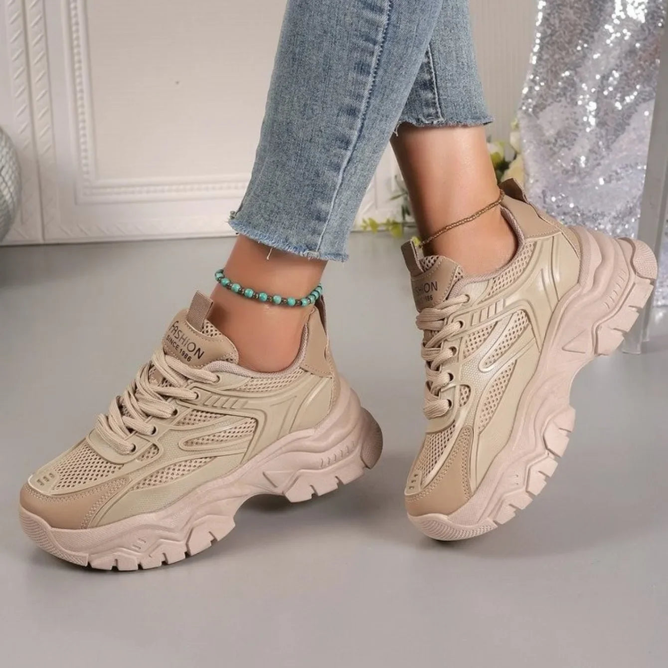 Women Sneakers 2024 New Fashion Chunky Sneakers Women Outdoor Tennis Platform Sports Shoes for Women Lightweight Designer Shoes