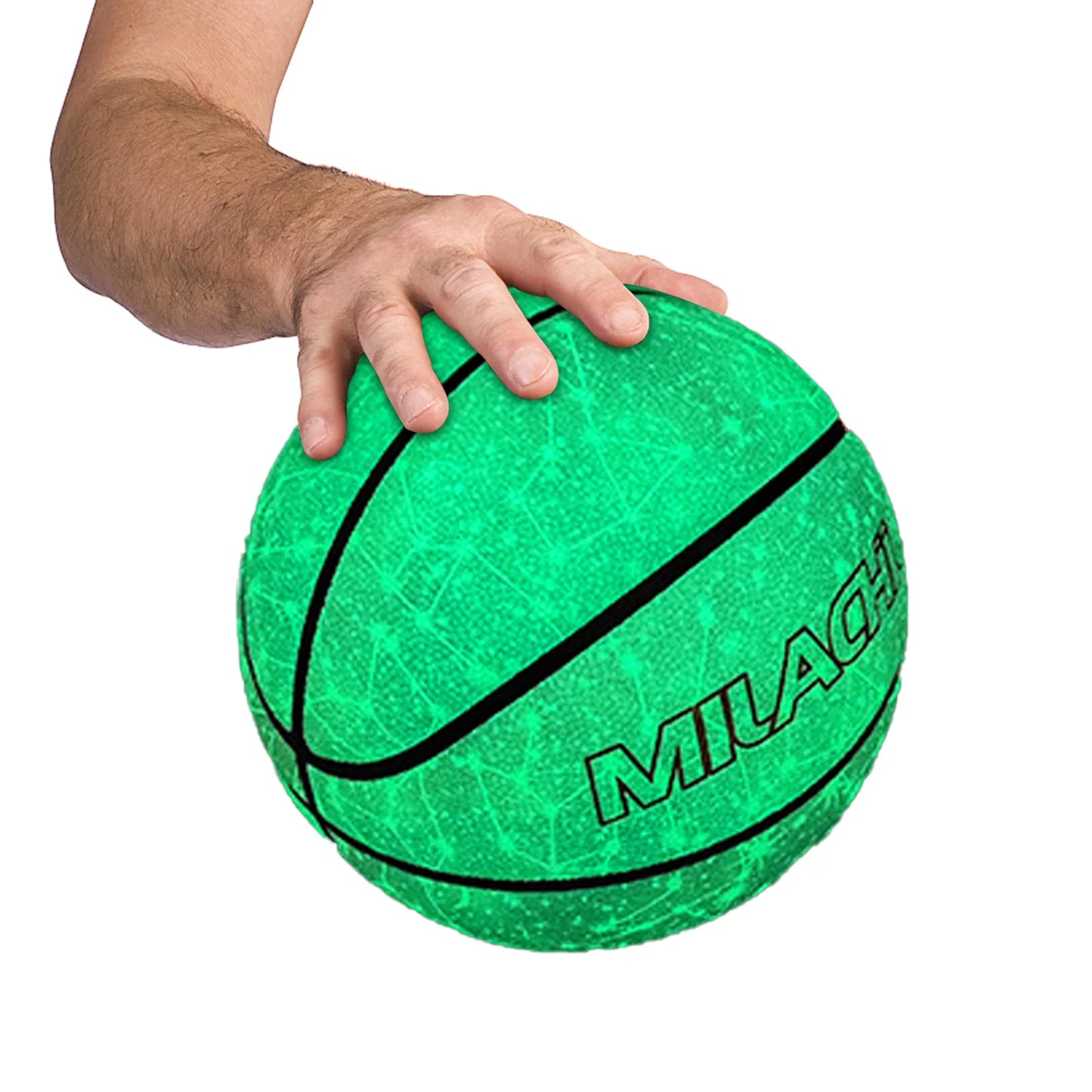 Holographic Luminous Basketball Reflective Glowing Basketball Night Game