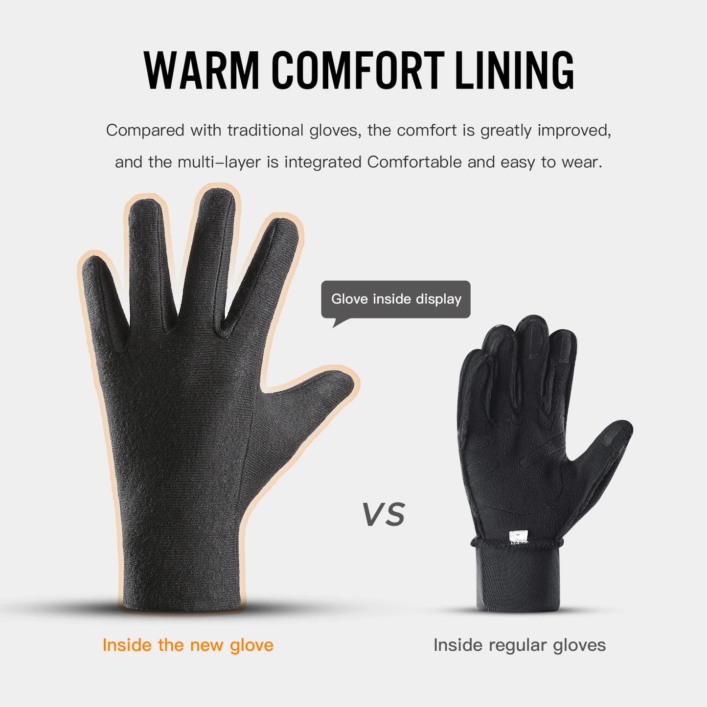 Electric Heated Gloves Motorcycle Heated Gloves Warm Waterproof Rechargeable