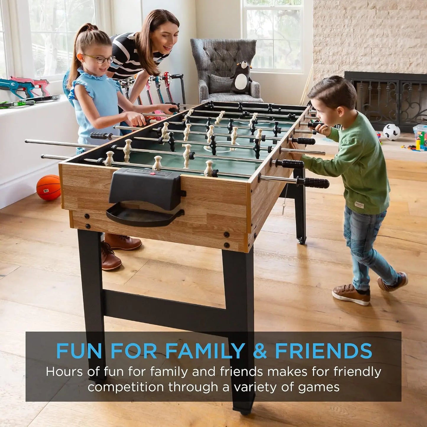 2x4ft 10-in-1 Combo Game Table Set w/Hockey, Foosball, Pool, Shuffleboard,