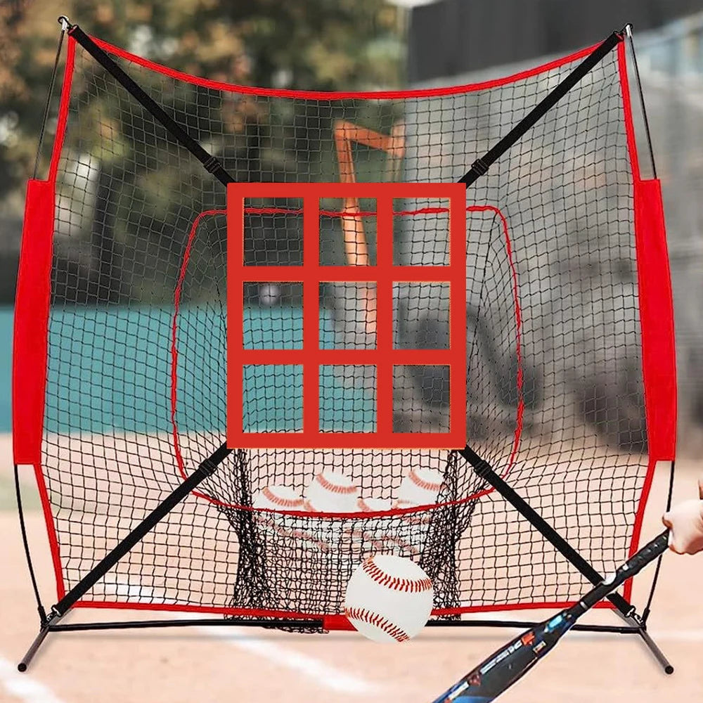 Baseball Practice Net Adjustable Strike Zone Throwing Baseball or Softball Net