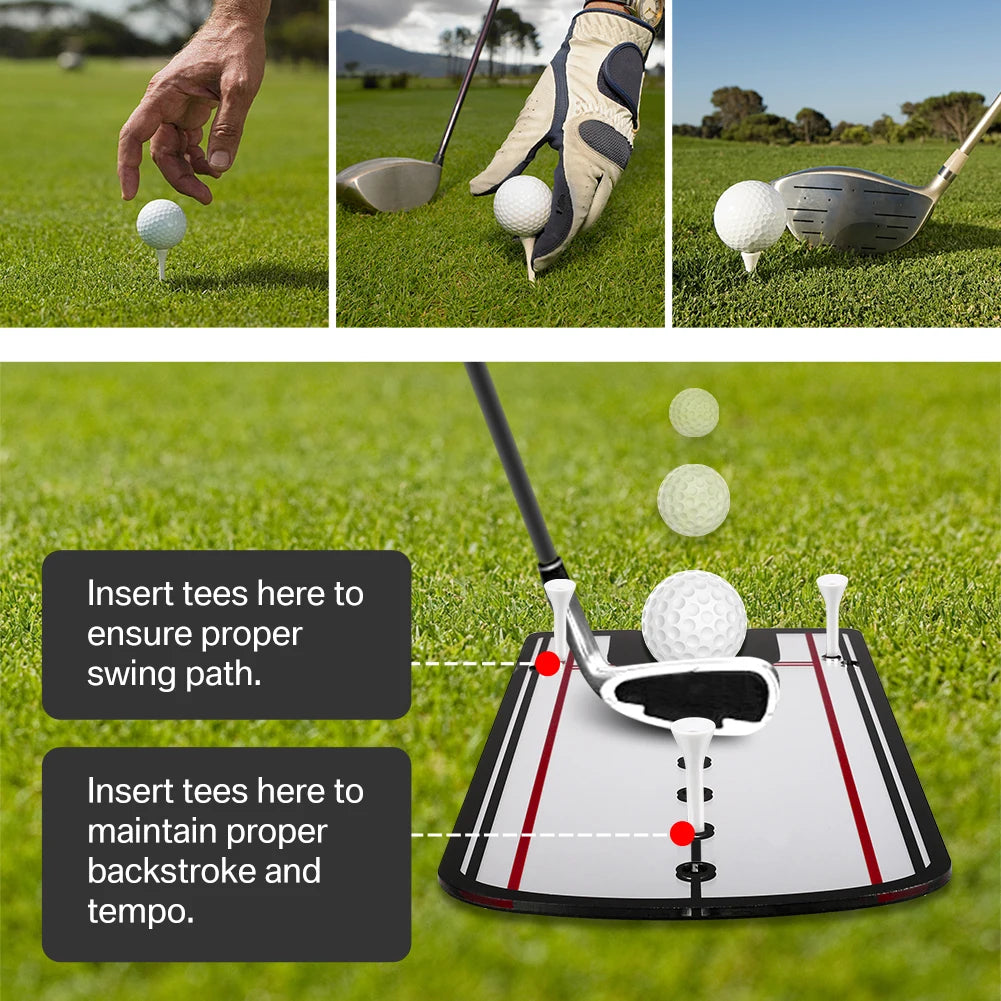 Golf Putting Practice Putting Mirror Alignment Training Aid