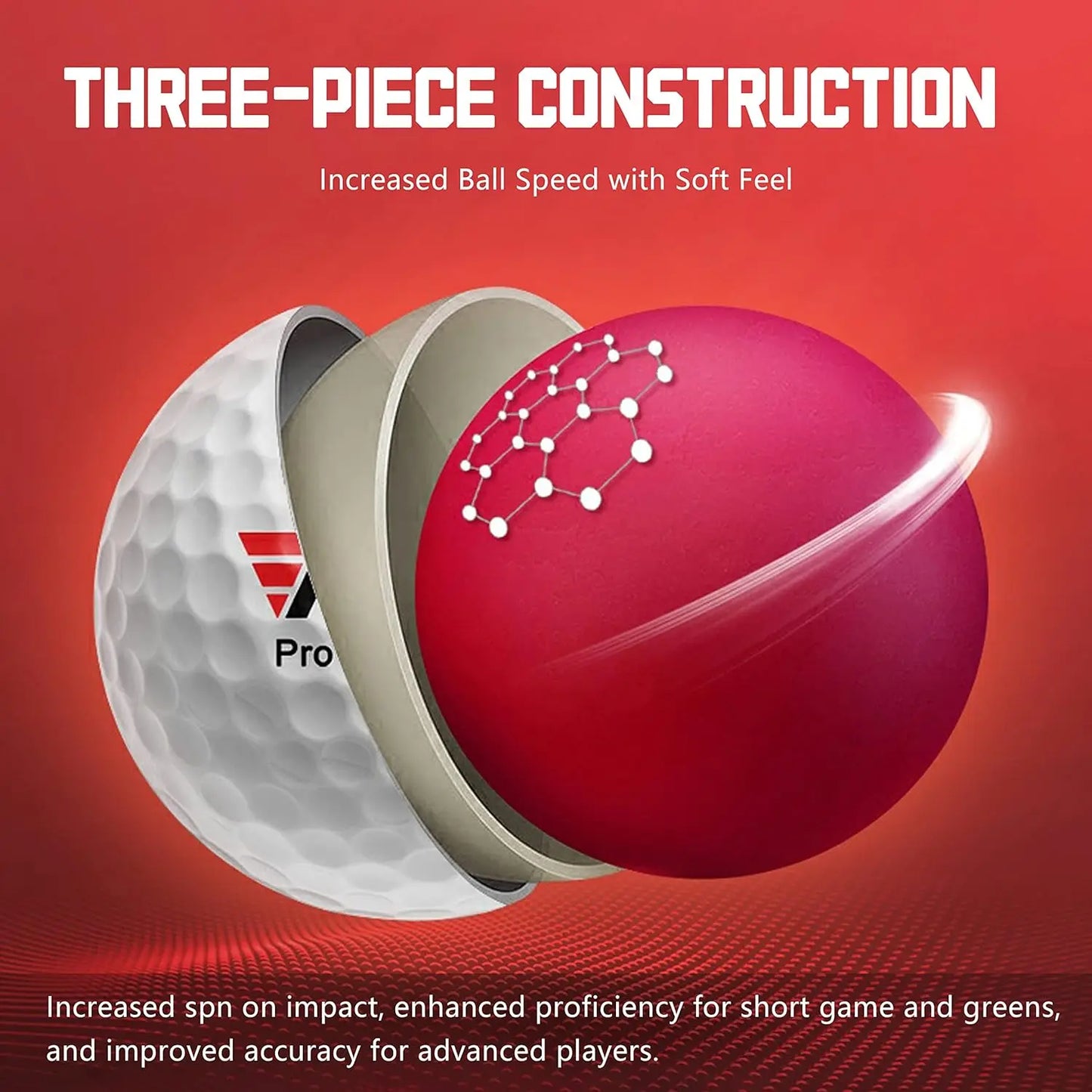 Three-Layer Premium Golf Balls Practice Performance