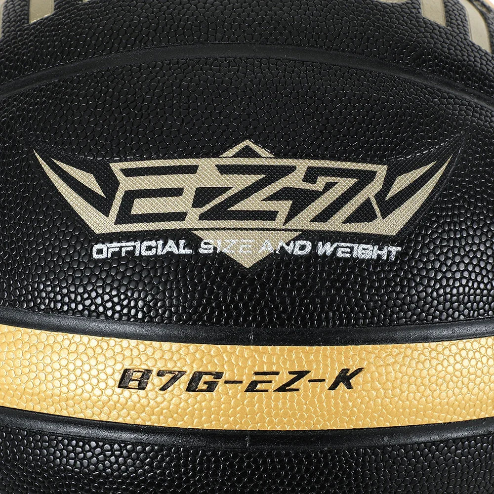 Molten-EZ-K Size 7 Basketball, Black, Gold, Outdoor, Indoor