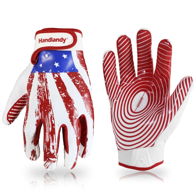 Silicone Anti Slip Palm American Football Gloves