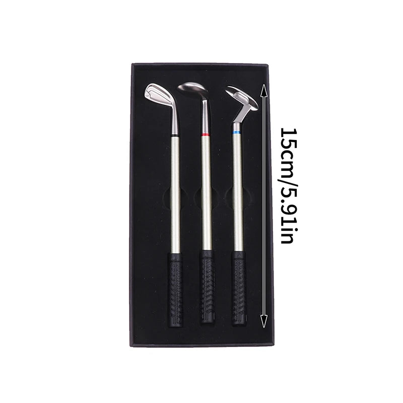 Golf Pen Set Mini Desktop Includes Putting Green 3 Clubs Pen Balls And Flag