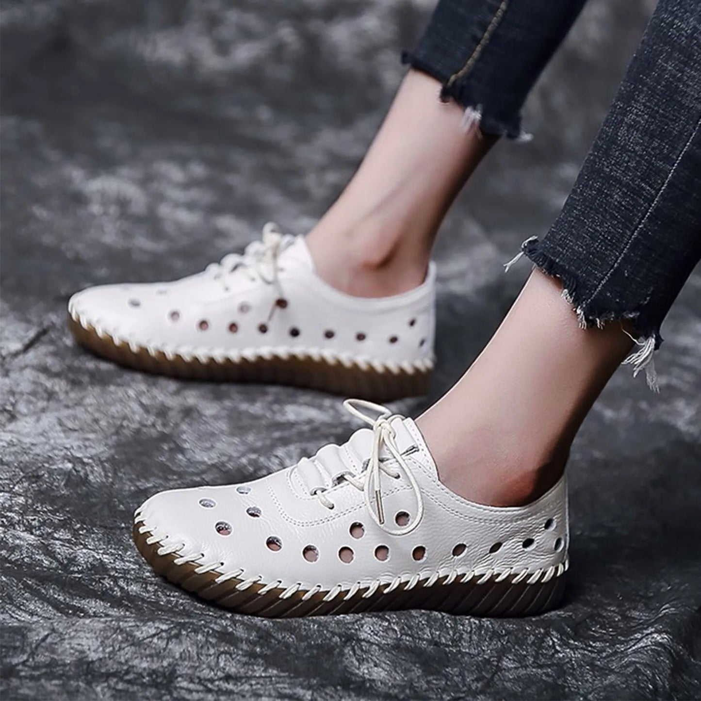 Fashion Sneakers Women Shoes Soft Bottom Lace-Up