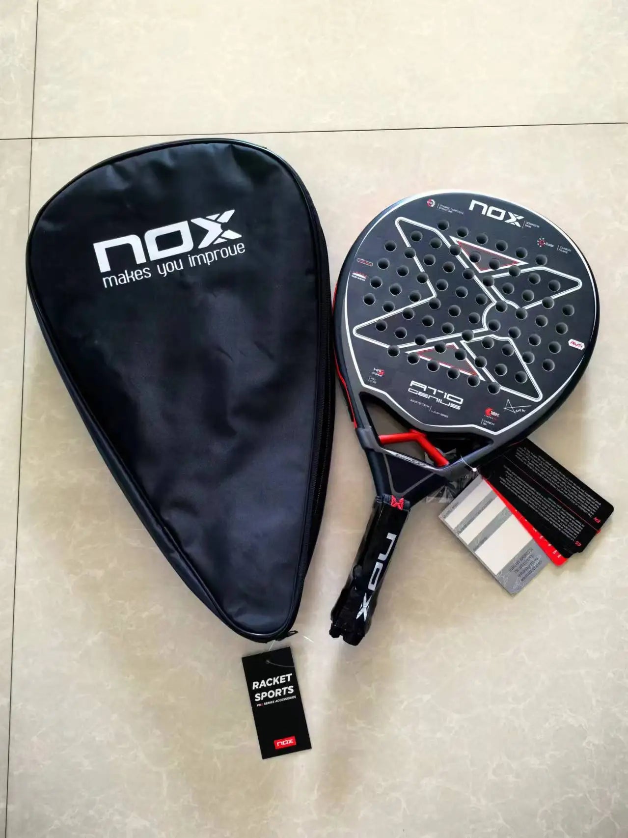 Padel Paddle Tennis Racket Soft Face Carbon Fiber Soft Sports Racquet