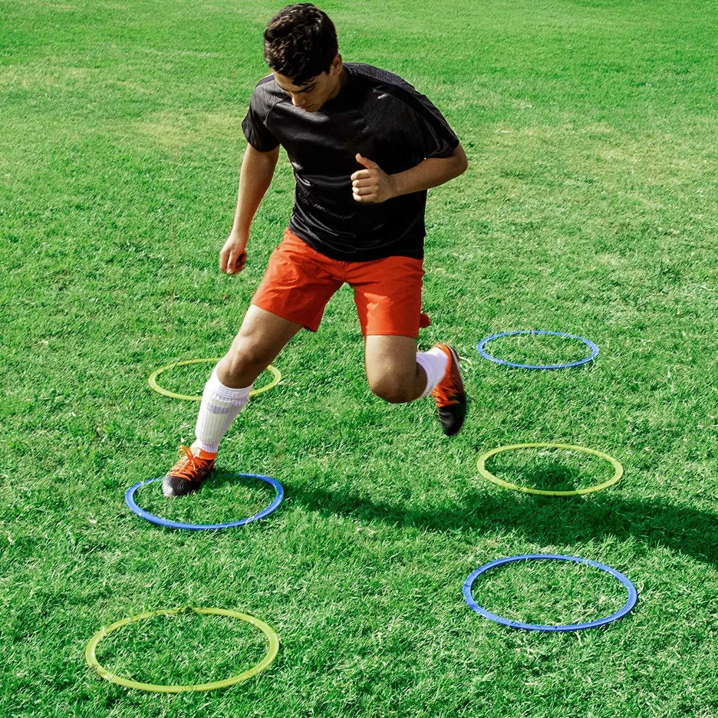 5pcs Durable Agility Training Rings Portable Football Soccer Speed Agility Training Rings