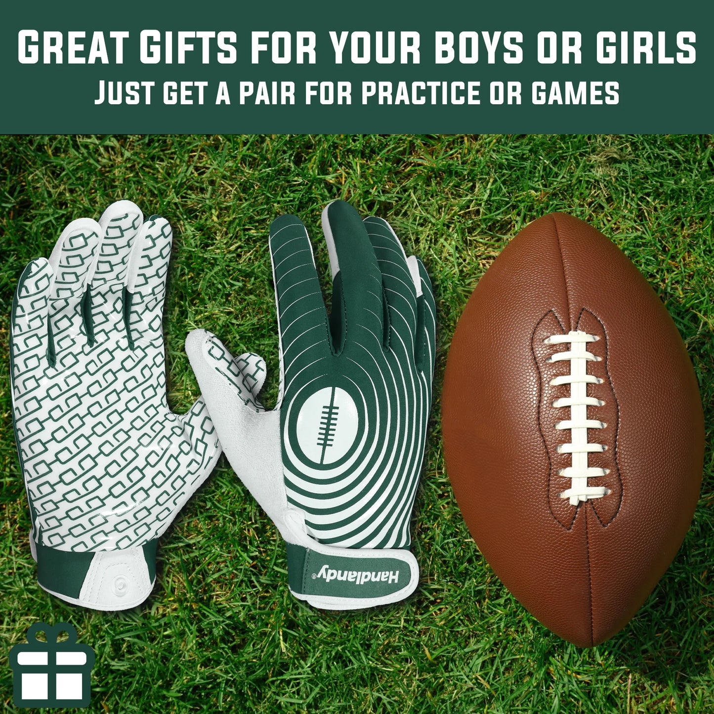 HANDLANDY Youth American Football Gloves for Boys