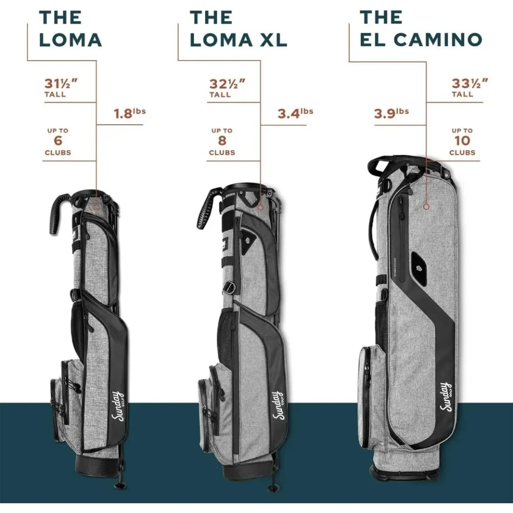 Loma Bag - Lightweight Sunday Golf Bag with Strap and Stand