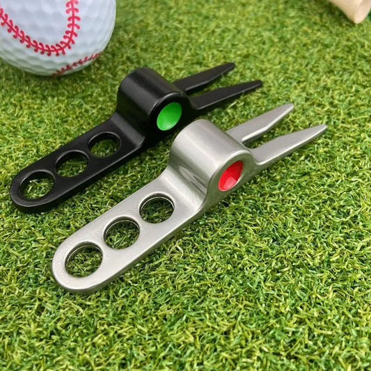 New Zinc Alloy Golf Fork Pivot Tool Green Aluminum Collector Tin Golf Repair Divot Tool