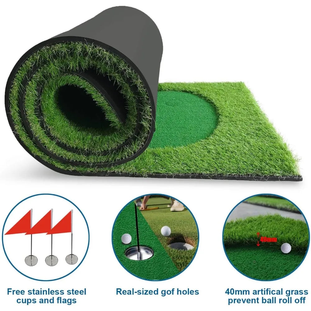 Golf Putting Green/Mat-Golf Training Mat- Professional  Practice Mat- Green Long Challenging Putter