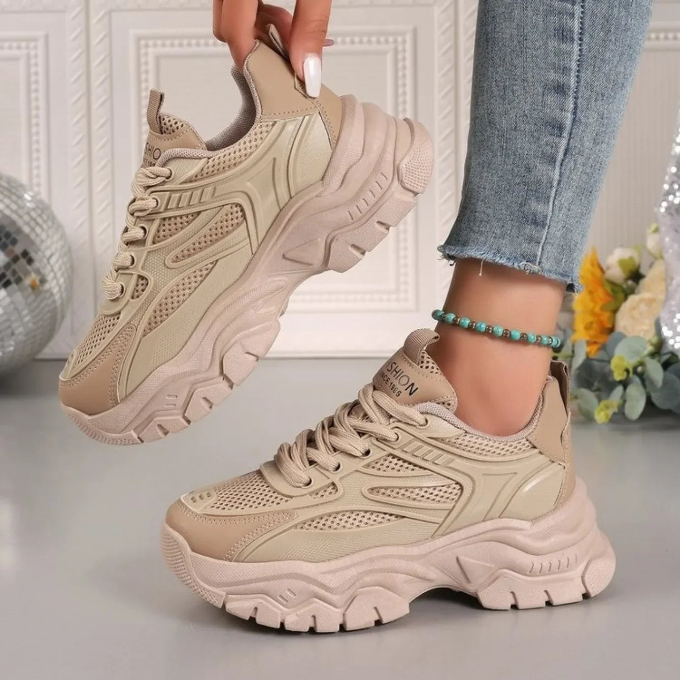 Women Sneakers 2024 New Fashion Chunky Sneakers Women Outdoor Tennis Platform Sports Shoes for Women Lightweight Designer Shoes