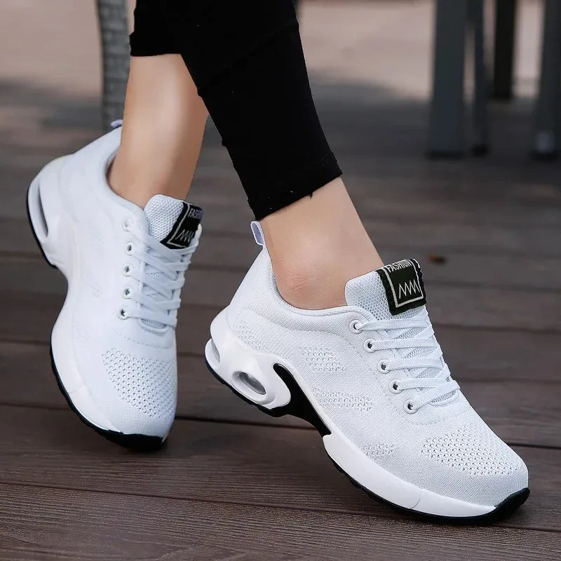 Summer Women Sneakers Outdoor Running Air Cushion Sport Shoes Increase Height Breathable Walk Shoes Dropshipping